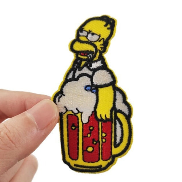 The Simpsons 'Homer | Beer Mug' Embroidered Velcro Patch