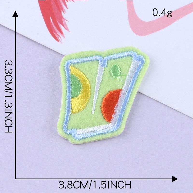 Cute Letter V 'Colorful' Embroidered Patch