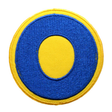 Big Letter O 'Yellow and Blue' Embroidered Patch