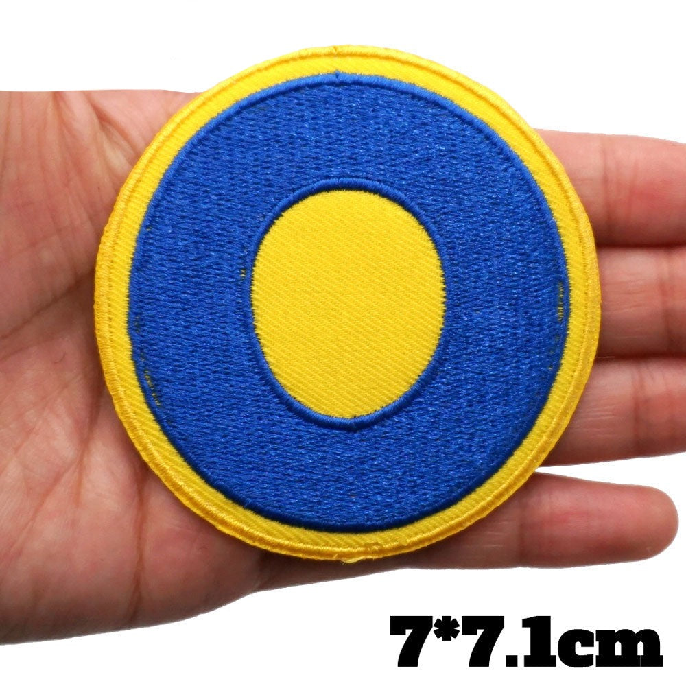 Big Letter O 'Yellow and Blue' Embroidered Patch