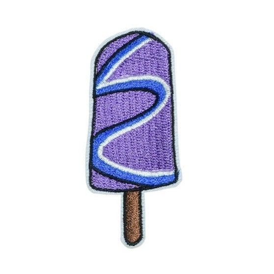 Cute 'Purple Popsicle' Embroidered Patch