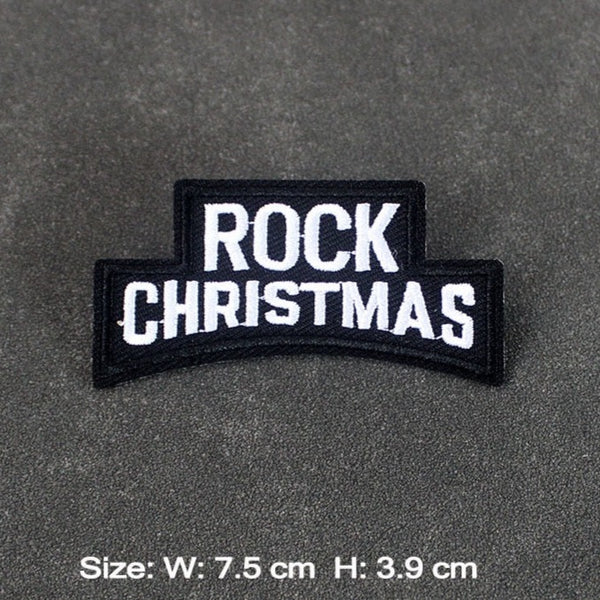 Music 'Rock Christmas' Embroidered Patch