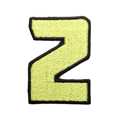 Cool 'Number Two' Embroidered Velcro Patch