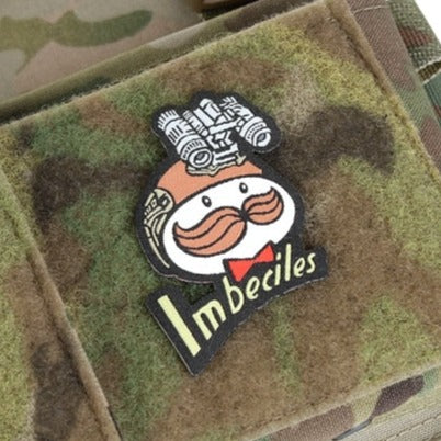 Military Tactical 'Imbeciles | Headgear' Embroidered Velcro Patch