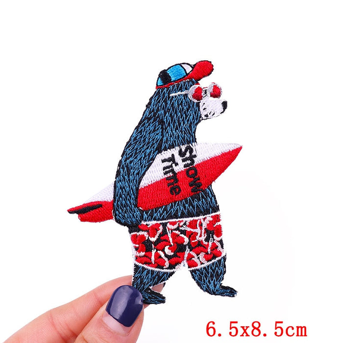 Cool 'Bear | Show Time Surfboard' Embroidered Patch
