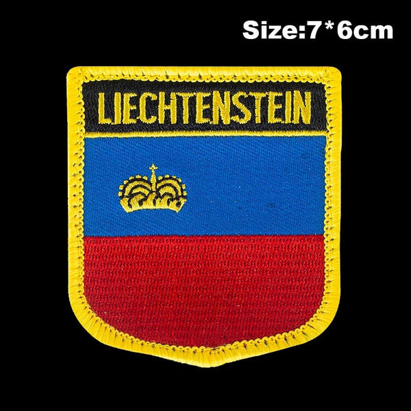 Liechtenstein Flag Embroidered Velcro Patch