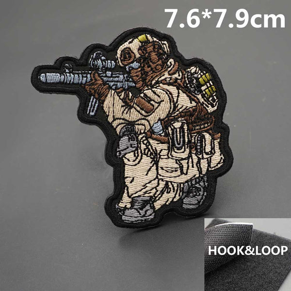 Military Tactical 'Pointing Gun' Embroidered Velcro Patch