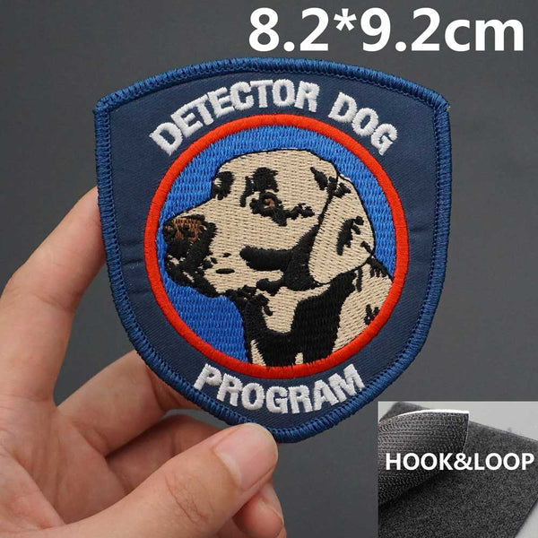 Military Tactical 'Detector Dog Program' Embroidered Velcro Patch