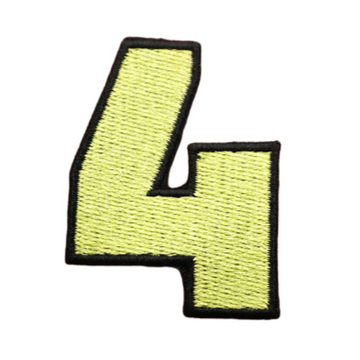 Cool 'Number Four' Embroidered Patch