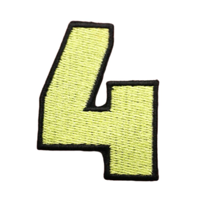 Cool 'Number Four' Embroidered Patch