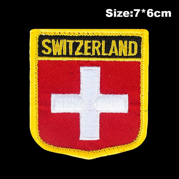 Switzerland Flag '1.0' Embroidered Velcro Patch