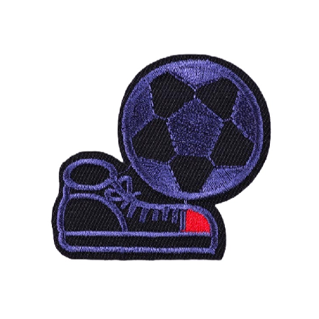 Football 'Shoes And Ball' Embroidered Patch