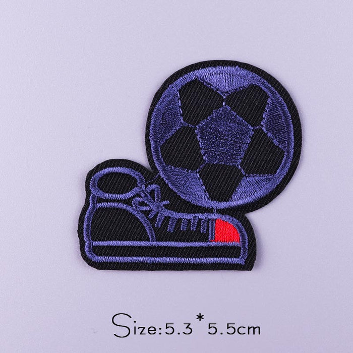 Football 'Shoes And Ball' Embroidered Patch