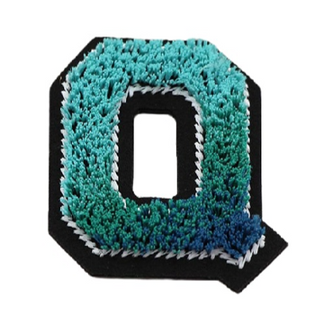 Tricolor 'Letter Q' Embroidered Patch