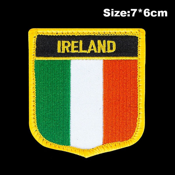 Ireland Flag '1.0' Embroidered Velcro Patch