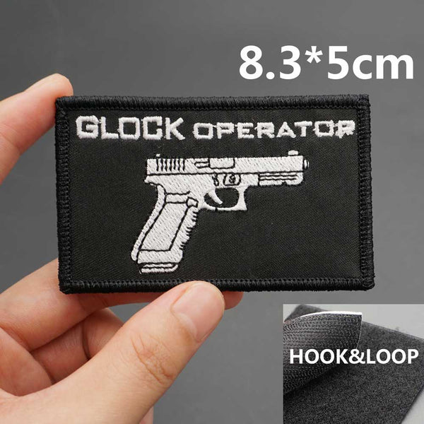 Military Tactical 'Glock Operator Pistol' Embroidered Velcro Patch