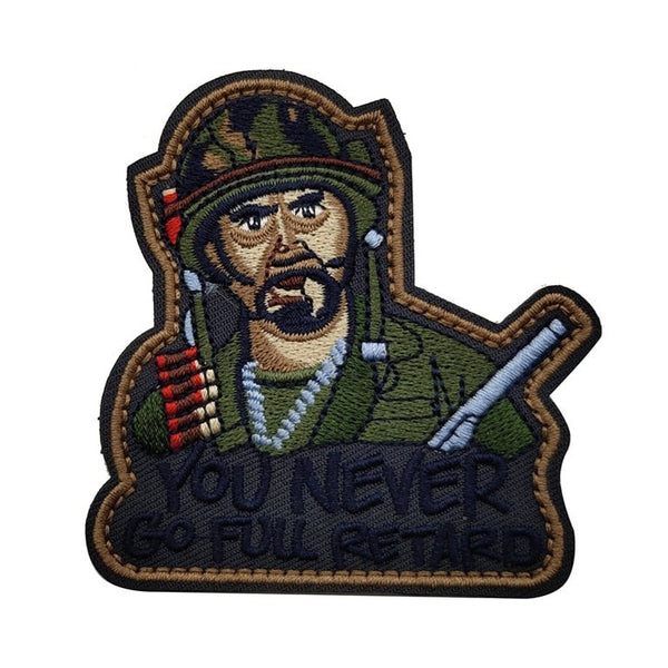 Tropic Thunder 'Kirk | You Never Go Full Retard' Embroidered Velcro Patch