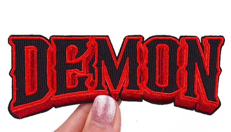 Halloween 'Demon | Red And Black' Embroidered Patch