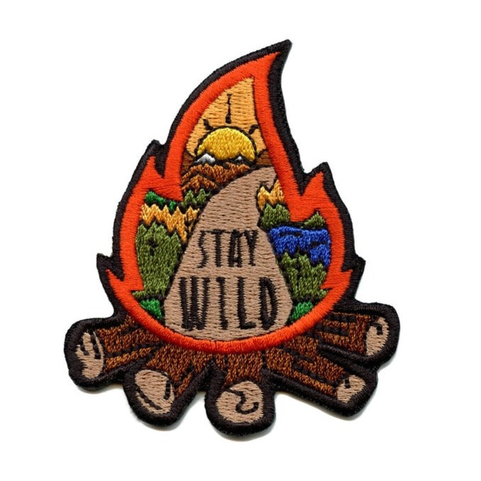 Stay Wild 'Bonfire' Embroidered Velcro Patch