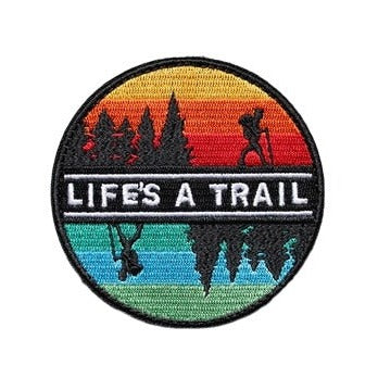 Travel 'Life's A Trail | Hiking' Embroidered Velcro Patch