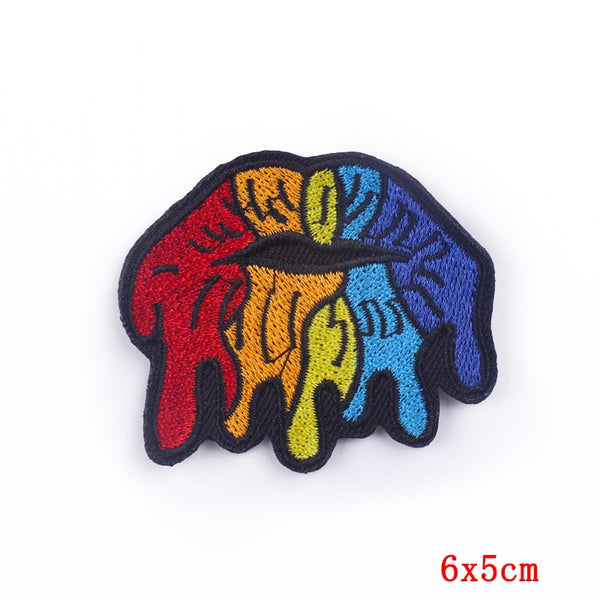 LGBT 'Rainbow Stripes | Melting Lips' Embroidered Patch