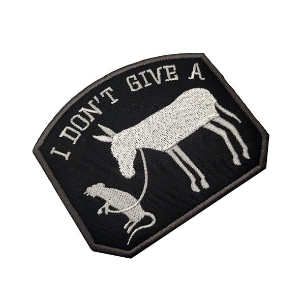 I Don't Give A 'Rat And Donkey' Embroidered Velcro Patch