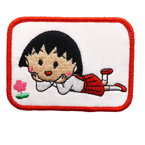 Chibi Maruko-chan 'Momoko | Daydreaming' Embroidered Velcro Patch