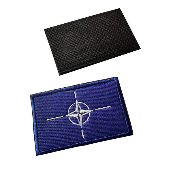 Nato Flag Embroidered Velcro Patch