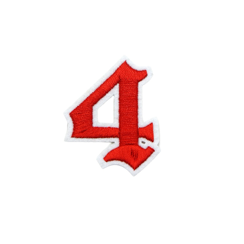 Gothic Number 'Four' Embroidered Patch