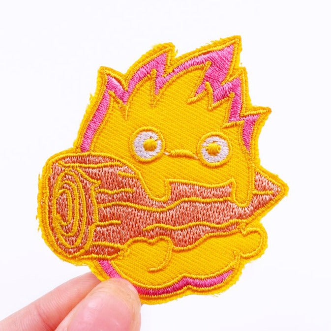 Howl's Moving Castle 'Calcifer | Holding Wood' Embroidered Patch