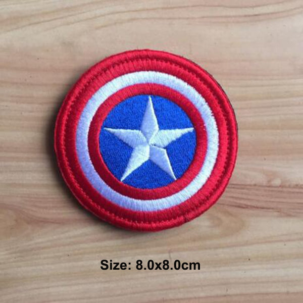 Captain America 'Shield' Embroidered Velcro Patch