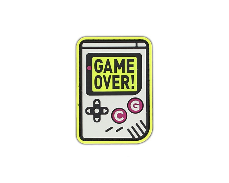 Gameboy 'Game Over! | 2.0' PVC Rubber Velcro Patch
