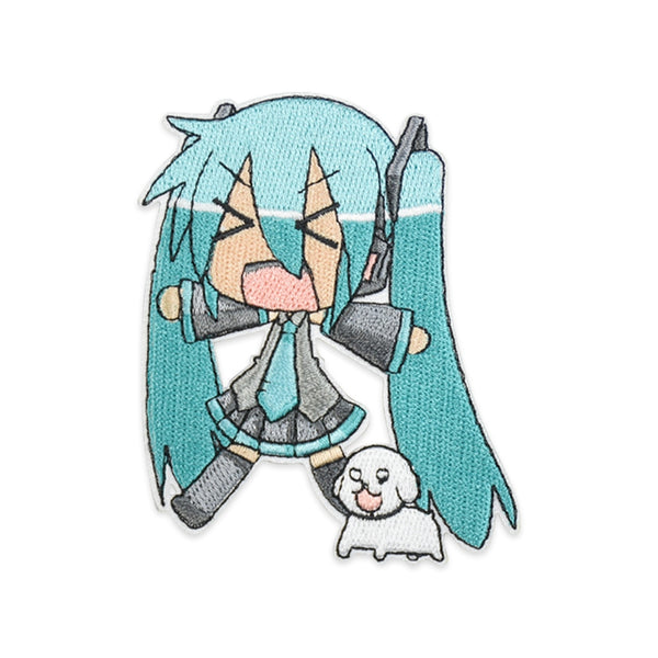 Music 3" 'Hatsune Miku And Puppy' Embroidered Patch Set