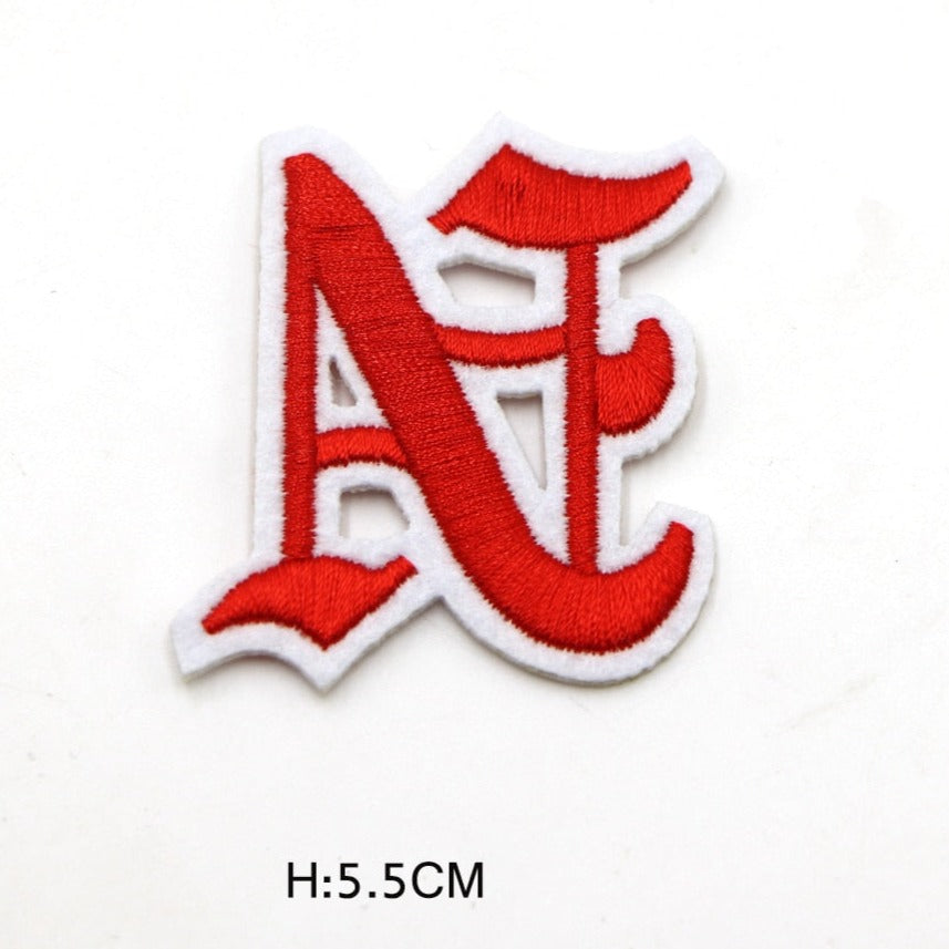 Gothic Font 'Letter N' Embroidered Patch