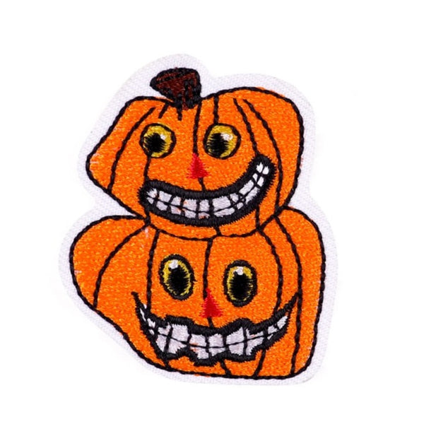 Halloween 'Pumpkin Duo' Embroidered Patch