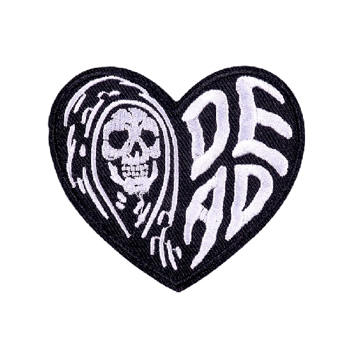 Grim Reaper 'Dead | Black Heart' Embroidered Patch