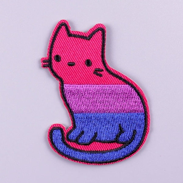 LGBTQ+ 'Pride Cat | Tricolor' Embroidered Velcro Patch