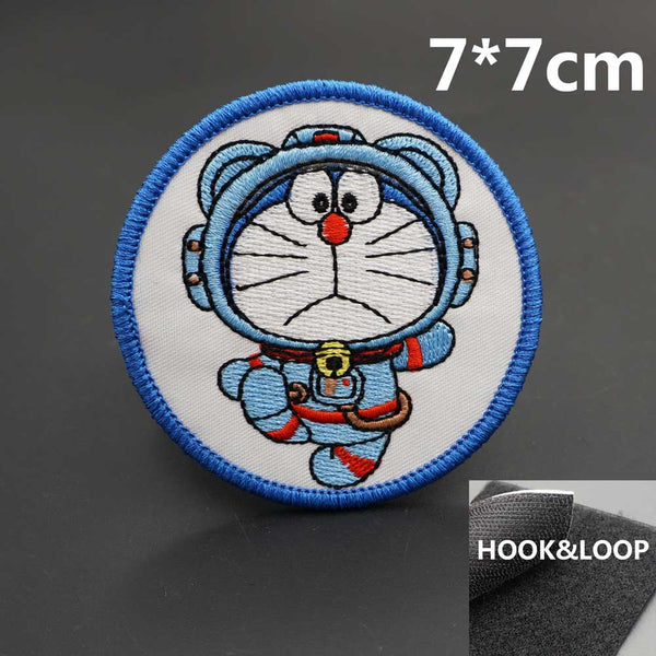 Doraemon 'Astronaut Suit | Round' Embroidered Velcro Patch