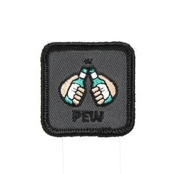 Drinks 'Pew | Beer Bottle Toast' Embroidered Velcro Patch