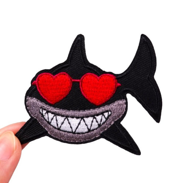 Black Shark 'In Love' Embroidered Patch