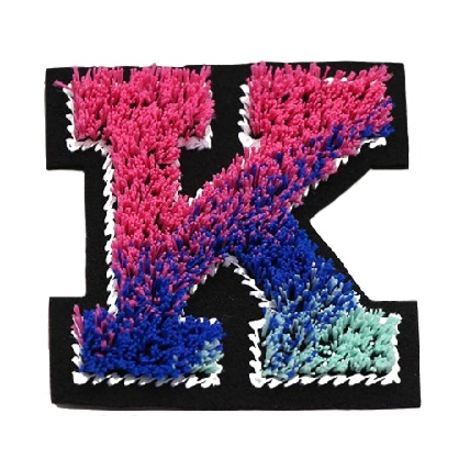 Tricolor 'Letter K' Embroidered Patch