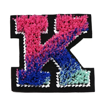 Tricolor 'Letter K' Embroidered Patch