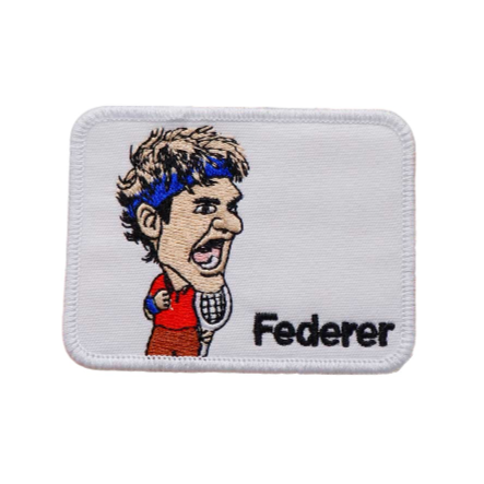 Tennis Player 'Federer | Square' Embroidered Patch