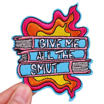 Books 'Give Me All The Sm*t' Embroidered Patch