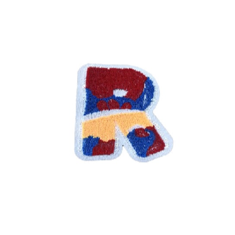Superhero 'Letter R' Embroidered Patch