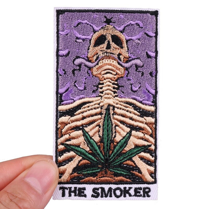 Tarot Card 'The Smoker' Embroidered Patch