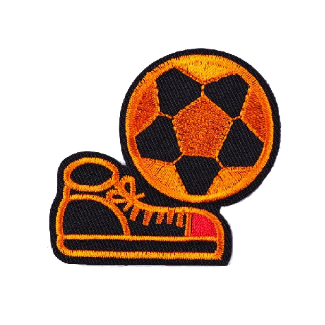 Football 'Shoes And Ball' Embroidered Patch