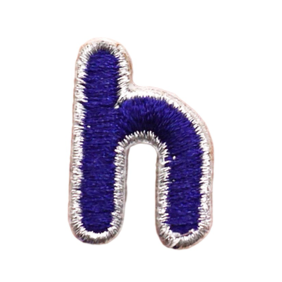 Small Letter H 'Purple' Embroidered Patch