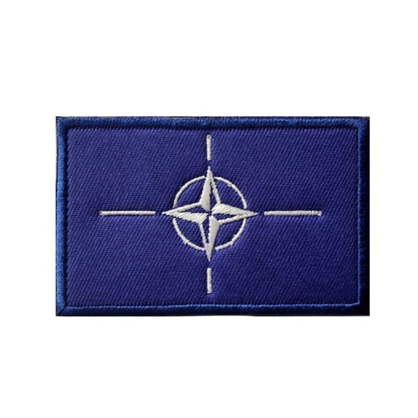 Nato Flag Embroidered Velcro Patch