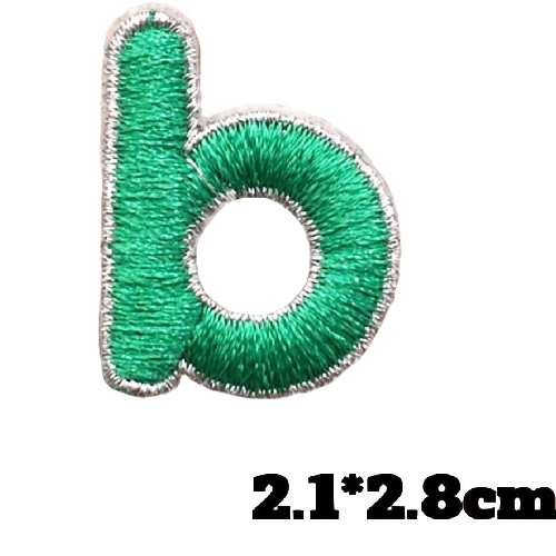 Small Letter B 'Green' Embroidered Patch